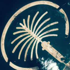 Palm Jumeirah, Satellietbeeld Palm Jumeirah, Satellietbeeld